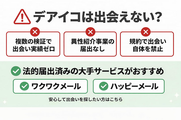 デアイコは出会えない？