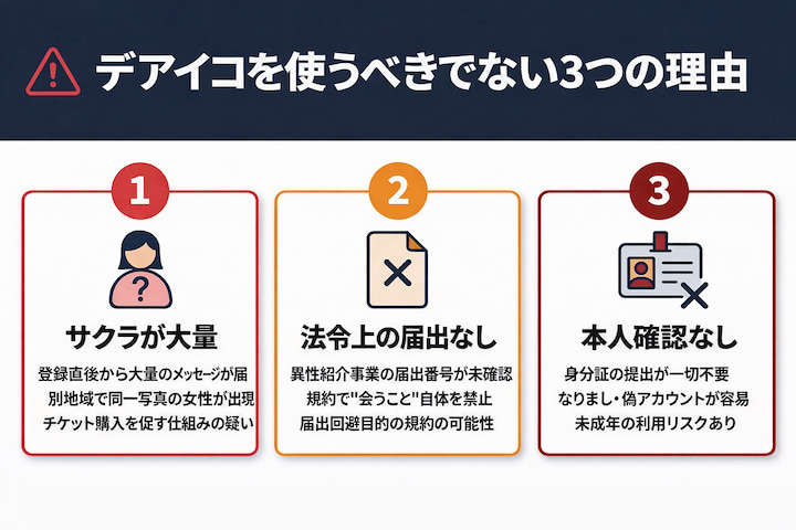 デアイコを使うべきではない理由